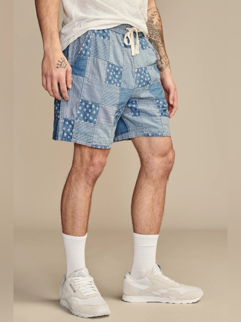 Lucky Brand Highest Quality Lazer Leaf Indigo 7" Pull-On Short